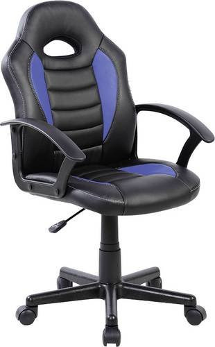 Rocada 912-3 Gaming-Stuhl in Blau mit Armlehnen und Rollen aus Kunstleder - Bild 1