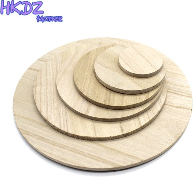 Rundes Massivholzbrett aus dickem Holz für DIY-Projekte und Modellbau - Bild 1
