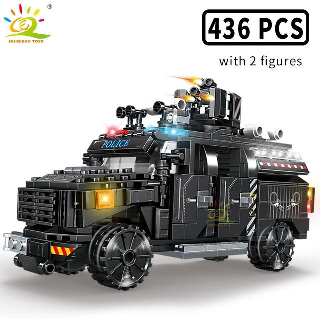LEGO Swat Polizei Bausteine Spielzeug, LKW Schiff Auto, ab 6 Jahren - Bild 1