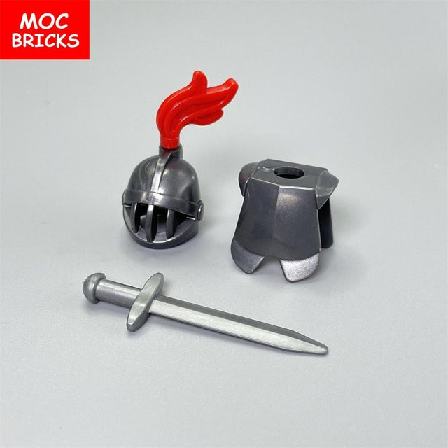 Yiran toy MOC Steine Mittelalter Ritter, 5-teiliges Set, ab 3 Jahren - Bild 1