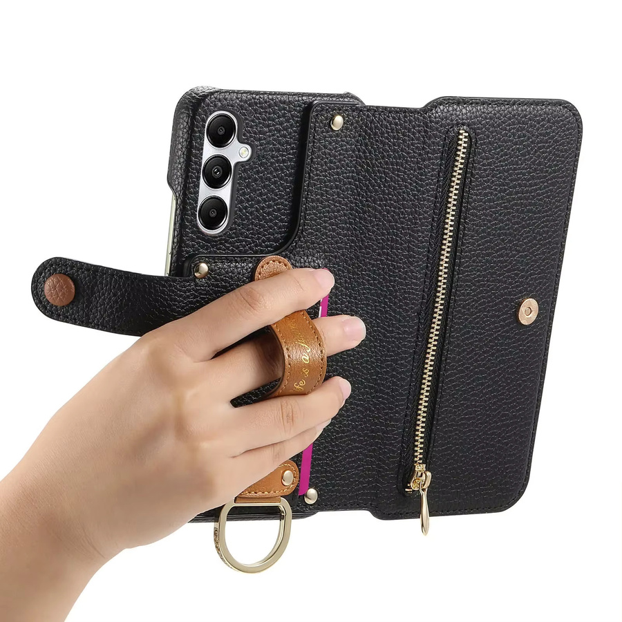 Lederhülle Brieftasche mit Kartenfächern für Samsung Galaxy S25 S26 S24 S23 S22 S21 Ultra Plus FE A55 A35 A07 A17 A56 A36 A26 A16 in Blau - Bild 4