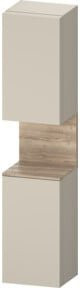 Duravit Qatego Hochschrank Beige Matt mit LED-Beleuchtung und Glastüren, B/T/H: 40 x 36 x 176 cm - Bild 1