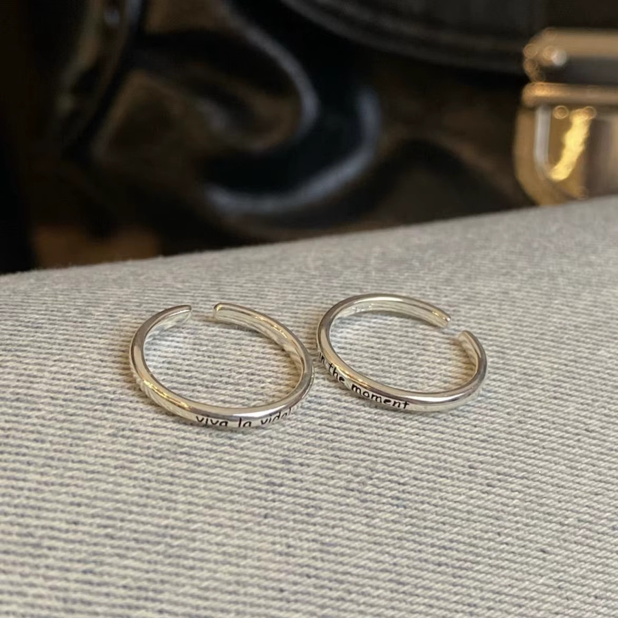GaaBou Jewellery Ringe mit Buchstaben, 925 Silber, Damen, Vintage - Bild 2