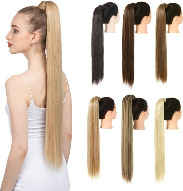 SARLA Haarteil Pferdeschwanz, blond, synthetisch, 32 Zoll, Unisex - Bild 1