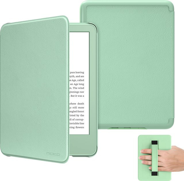 Dadanism Schutzhülle für Kindle 6 Zoll (11. Generation 2024/2022 Release) mit Handschlaufe und Auto Wake/Sleep Funktion in Grün - Bild 1