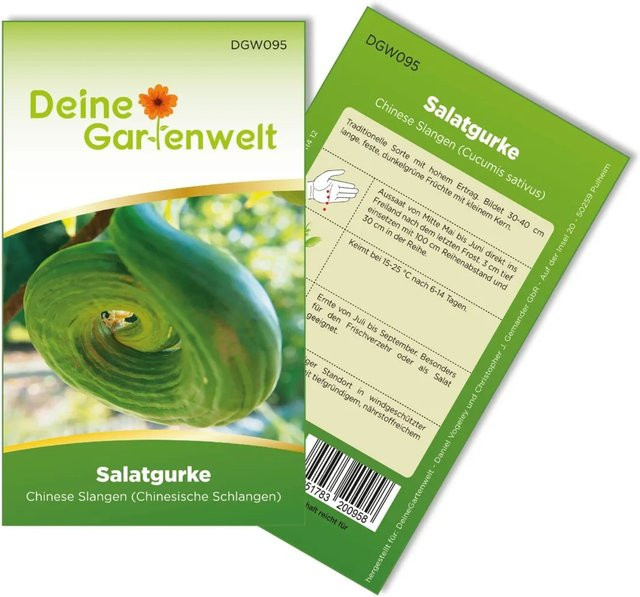 Deine Gartenwelt Freilandsalatgurken Chinese Slangen Samen - Bild 1