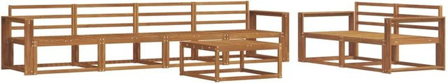 vidaXL Outdoor-Sofagarnitur 7-teilig aus Massivholz Akazie in Braun - Bild 1