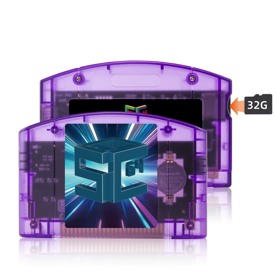 REMANK SC64 Open Source 5000-in-1 Flash Cart Retro-Videospielkonsolen-Zubehör für SNES, N64, GBC und N64DD in Blau - Bild 2