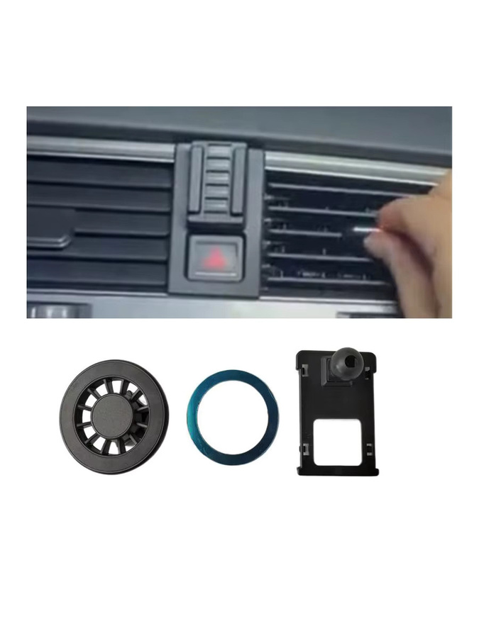 Magnetische Smartphone-Halterung aus ABS-Kunststoff für Volkswagen VW Golf 7 (2014-2020) in Schwarz - Bild 3