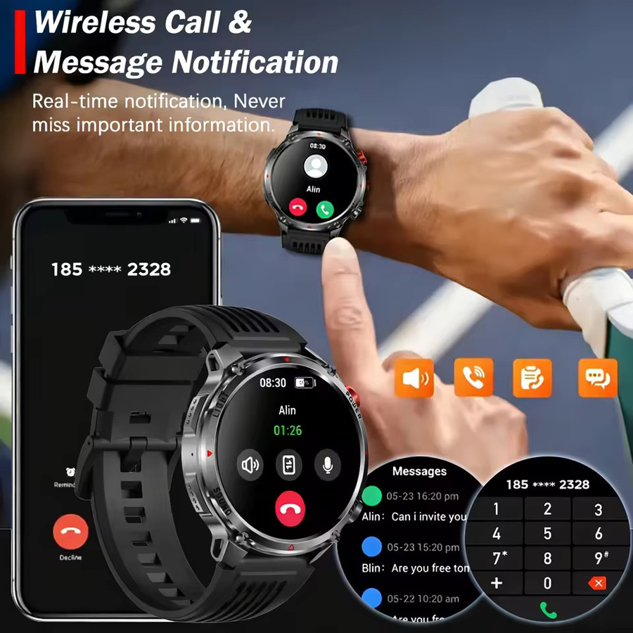 Smartwatch T-Rex3 Ultra, Schwarz, Silikon, 1,7 Zoll, GPS, 5 ATM, Herren - Bild 4