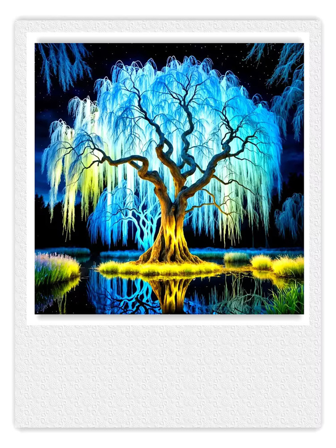 KAYOU 5D Diamant-Malerei-Set Leuchtender Baum des Lebens mit runden Diamanten für Anfänger als DIY-Kunsthandwerk zur Wanddekoration B/H: 20 x 20 cm - Bild 3