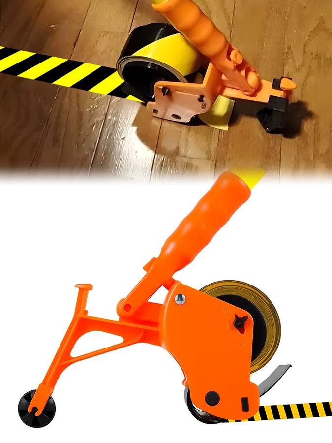 Manueller Bodenband-Applikator und Maler-Abdeckband-Applikator in Orange aus Kunststoff - Bild 6