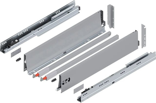 Blum D-Reling K Tandembox antaro Vollauszug Grau, 1 Paar, Tiefe: 600 mm, Tragkraft: 65 kg - Bild 1