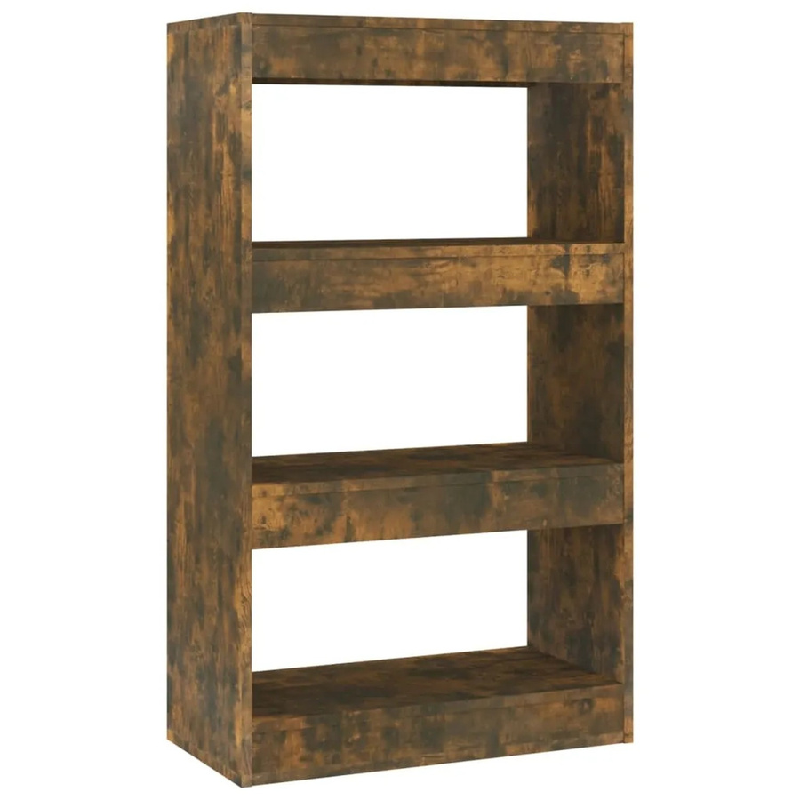 vidaXL Bücherregal und Raumteiler aus Holzwerkstoff in Räuchereiche, B/T/H: 60 x 30 x 103 cm - Bild 2