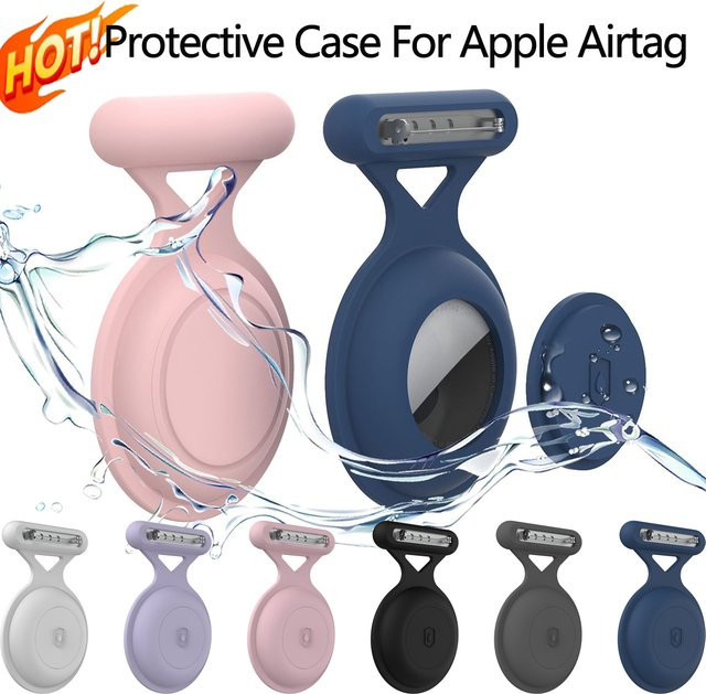Wasserdichte Halterungshülle für Apple AirTag mit Anstecknadel als diskreter Schutz für Kinder und Senioren - Bild 1