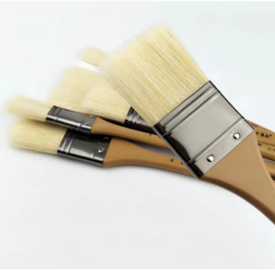 6er Set Einzelborsten-Hartpinsel aus Holz für Kunstmalerei, Gouache, Aquarell und Ölmalerei in Multicolor - Bild 2