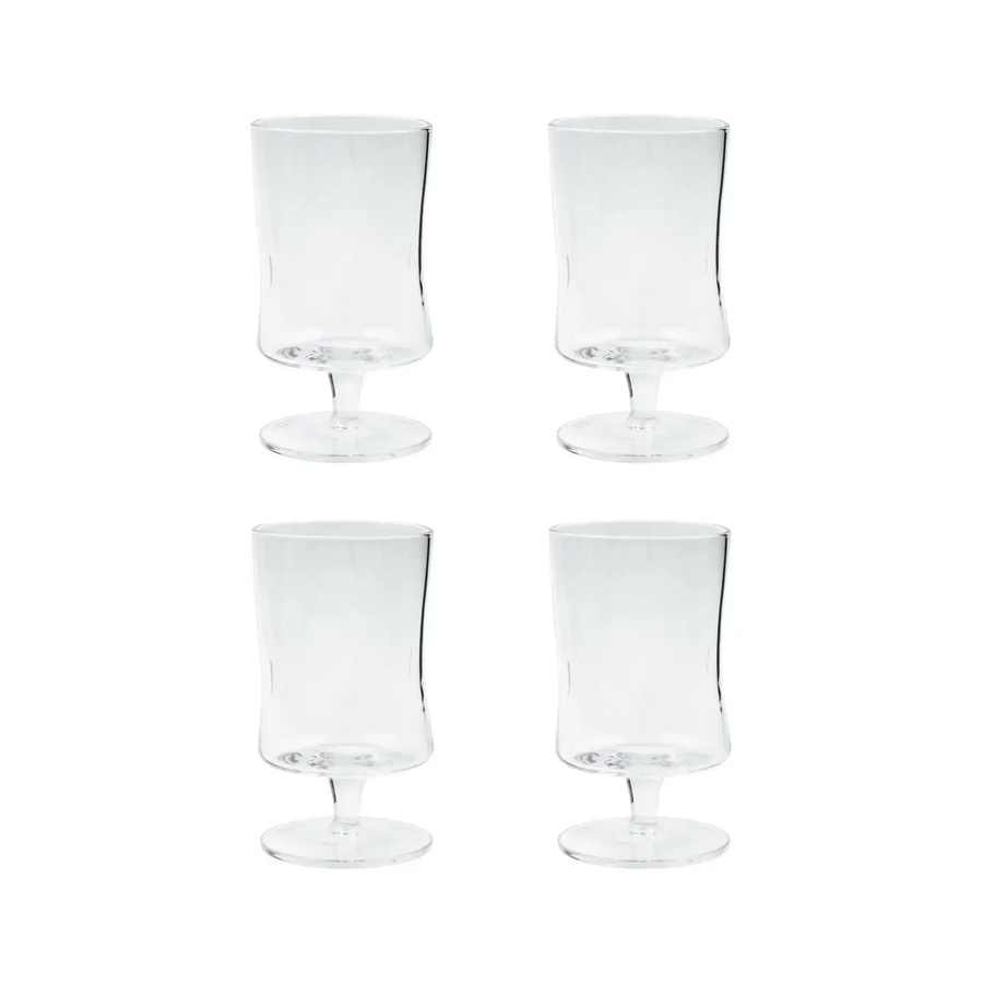 House Doctor Weinglas Sand in Klar, 4er-Set, Höhe: 13 cm - Bild 1