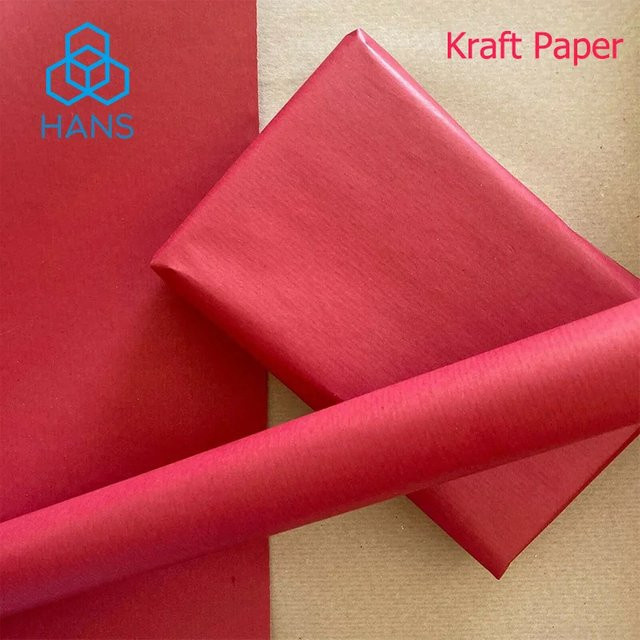 PeriPage Kraftpapier in Rot für Geschenkverpackungen und Blumen als Bastelmaterial - Bild 1