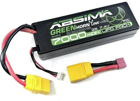 Absima LiPo Akku Pack 7.4V 7000 mAh 2S 50C Stick mit XT90 Anschluss in Schwarz - Bild 1