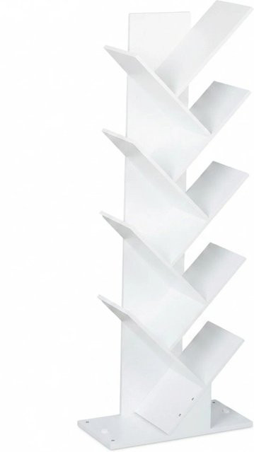 Relaxdays Bücherregal im Baum-Design mit 9 Ebenen aus Spanplatte und Papierfurnier, B/H/T: 138 x 51 x 25 cm - Bild 1