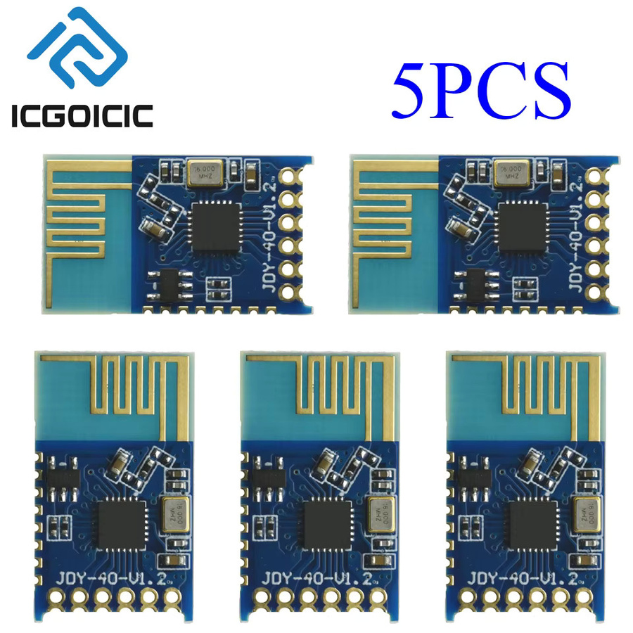 JDY-40 2,4 GHz kabelloser UART-Transceiver mit serieller TTL-Schnittstelle für Arduino und mobile App-Steuerung, Blau - Bild 2
