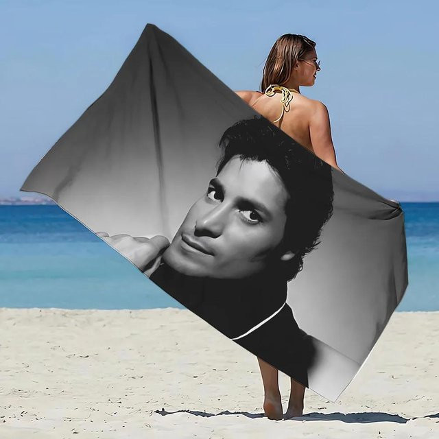 Chayanne Dance With Me Strandtuch aus Mikrofaser, sandfrei und schnelltrocknend, Farbe: Schwarz, B/H: 70 x 140 cm - Bild 1