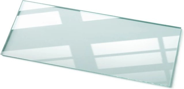 Tulup Glastischplatte aus Klarglas, rechteckig, Transparent, B/T: 125 x 50 cm - Bild 1