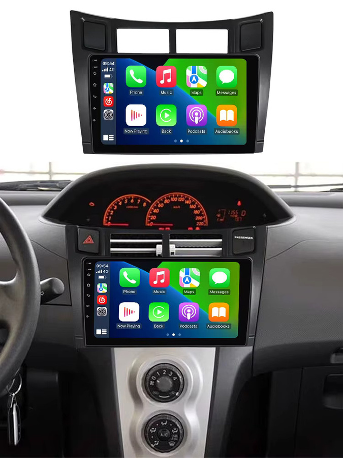STRONGNAVI 9 Zoll 2 DIN Android Auto und Wireless CarPlay Multimedia-Radio mit GPS und Bluetooth für Toyota Yaris 2005-2012 in Schwarz - Bild 5