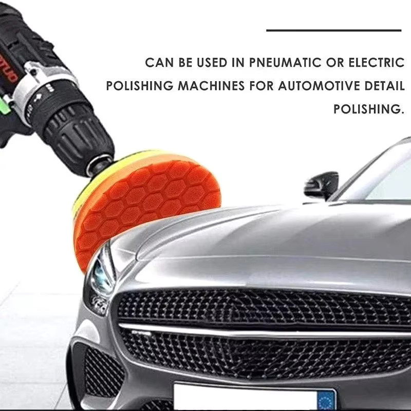 5-teiliges Auto-Detailing-Polierset mit selbstklebenden Polierscheiben für Bohrmaschinen in Multicolour - Bild 3
