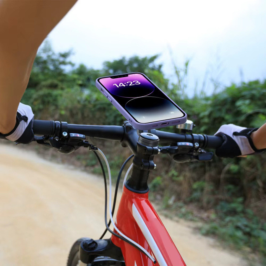 Universeller 360 Grad drehbarer Fahrrad-Handyhalter aus Aluminium-Legierung für Motorrad und Bike in Schwarz - Bild 5
