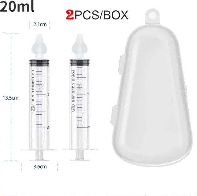 vvocci Elektrischer Nasensauger für Babys und Kinder, 2er-Set Nasenreinigungsbox in Transparent, Nasenreiniger zur Säuglingspflege - Bild 1