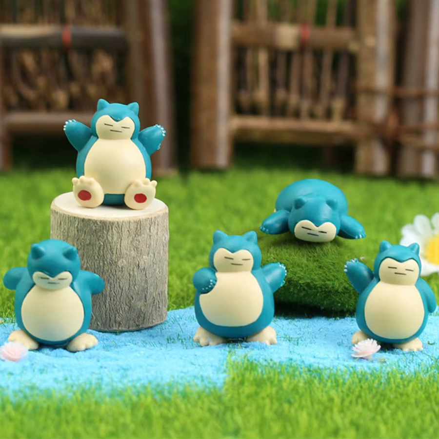 Bandai Pokémon Snorlax, Mini Action Figure, 5-teiliges Set - Bild 3