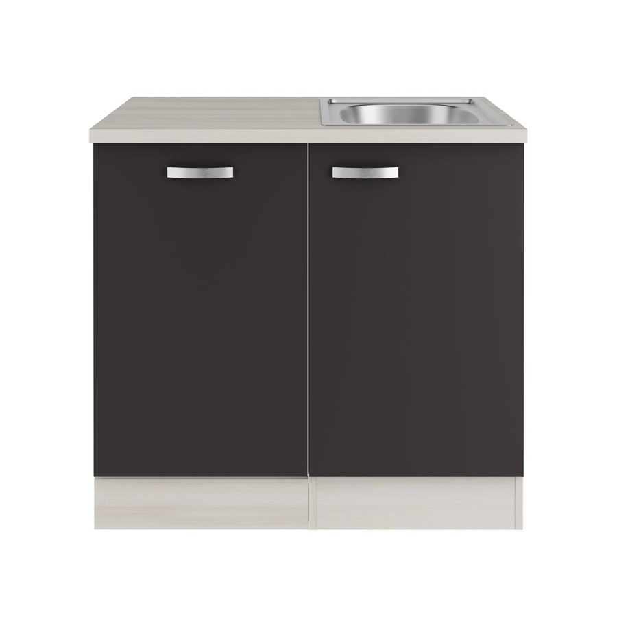 OPTIFIT Faro220 Küchen-Spülenschrank-Set in Anthrazit mit modernem Design und mattem Finish - Bild 2