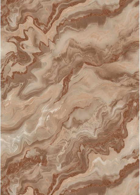 Erismann Vliestapete Elle Decoration 4 Mystic Spell Terracotta in Orange und Braun mit abstraktem Design - Bild 1