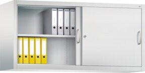 C+P Aufsatzschrank Acurado mit Schiebetüren in Lichtgrau, H: 79,0 cm, B: 160,0 cm, T: 50,0 cm - Bild 1