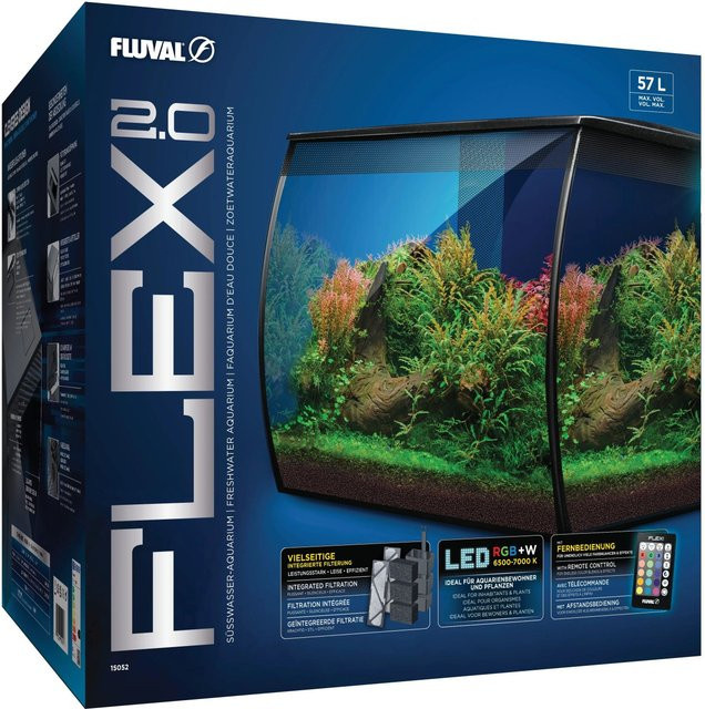 Fluval Süßwasser-Aquarienset Flex 2.0 in Schwarz - Bild 1