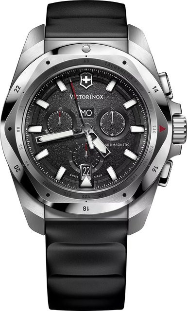 Victorinox Chronograph, Quarz, Edelstahl, 43 mm, Herren, Schwarz - Bild 1