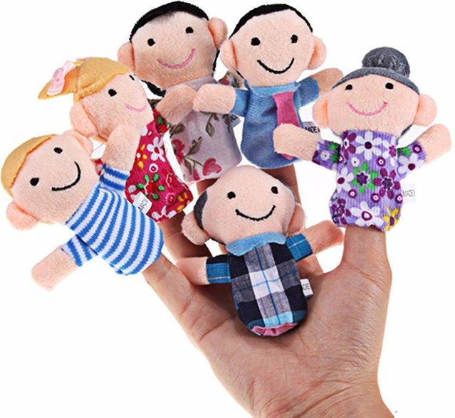 Binchi Fitness Cartoon Familie Fingerpuppen Set, Handpuppe, Tiere, ab 14 Jahren - Bild 1