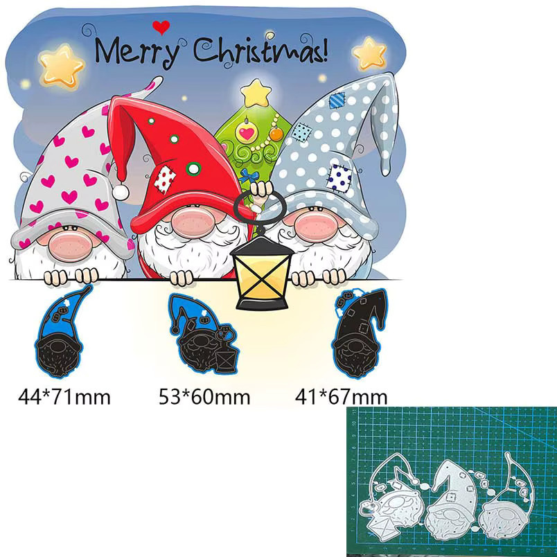 Weihnachten Metallschneidwerkzeug Form für Scrapbooking und Bastelarbeiten Silber - Bild 5