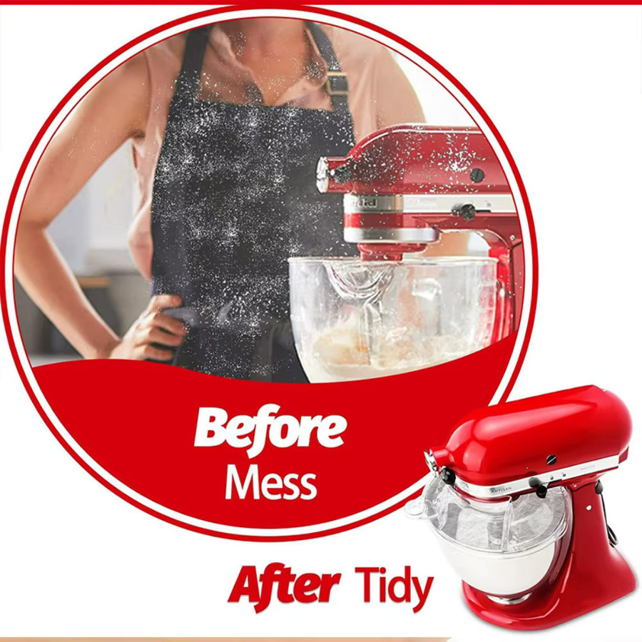 KitchenAid Abnehmbarer Spritzschutz mit Klappdeckel in Transparent für 4,5-5QT Tilt-Head-Standmixer - Bild 4