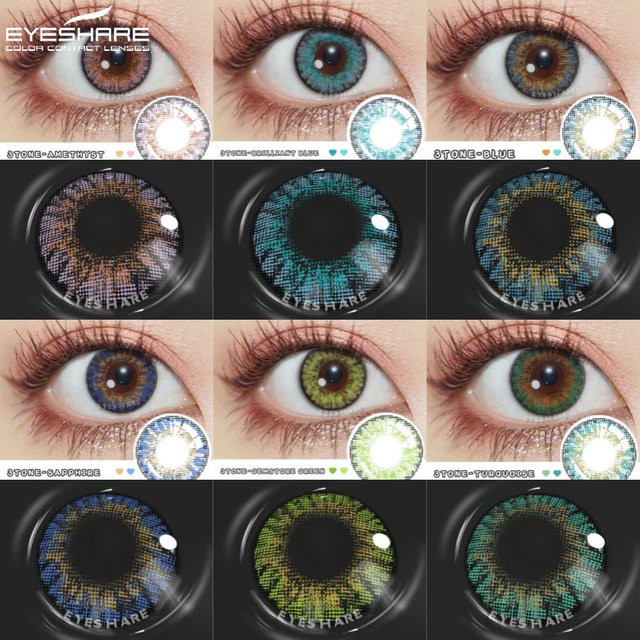 EYESHARE Kontaktlinsen, 3TONE-TURE-SAPPHIRE, Blau, Unisex, 1 Paar - Bild 1