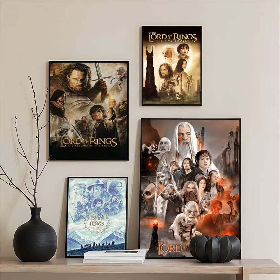 Wasserfestes Film-Poster Der Herr der Ringe als ästhetische Wandkunst in Mehrfarbig, B/H: 15 x 15 cm - Bild 2