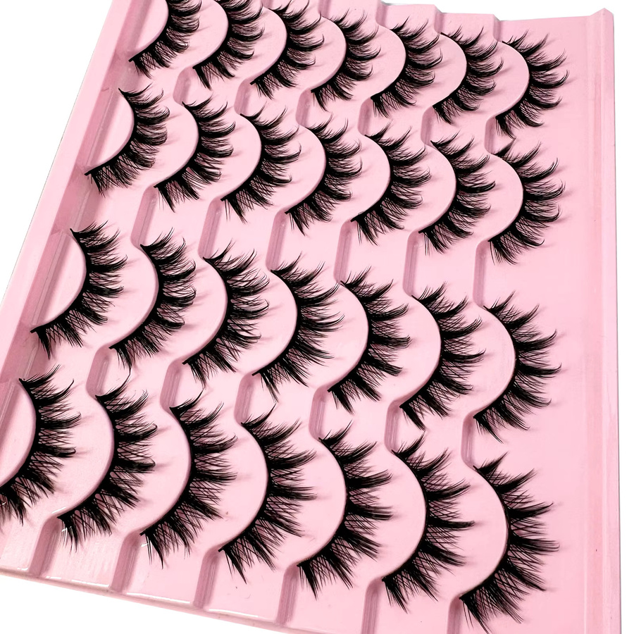 LYBCG Falsche Wimpern Cat Eye, Manga Faux Nerz, Natürlich, Unisex - Bild 5