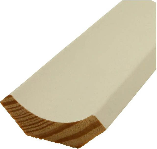 Döllken Profiles Hohlkehlleiste aus Kiefer Holz Weiß B/H: 29 x 29 mm, Länge: 240 cm - Bild 1