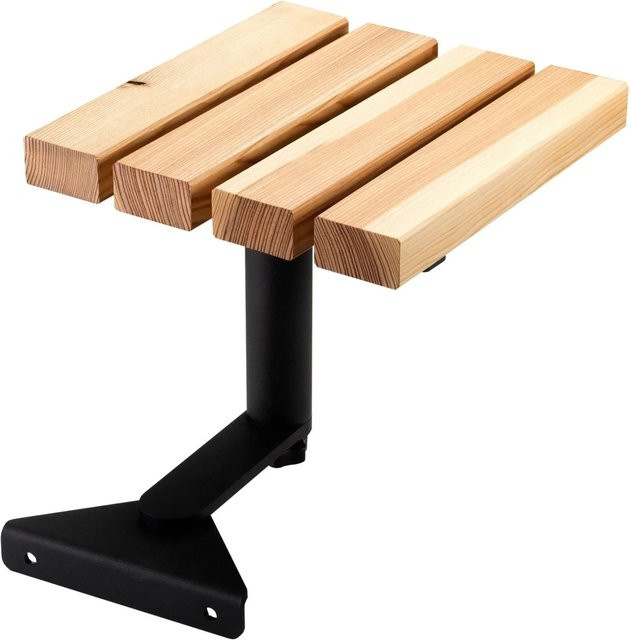 SOTECH Anbautisch LOUNGER für Gartenliege aus verzinktem Stahl und Lärche, Schwarz, Breite: 31,5 cm, Tiefe: 33,0 cm, Höhe: 22,9 cm - Bild 1