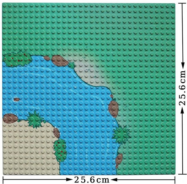Yiran toy Bausteine Stadt Grundplatten, Natur, 32x32 Noppen, ab 14 Jahren - Bild 1