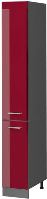 Vicco Apothekerhochschrank R-Line Küchenschrank in Anthrazit und Bordeaux Hochglanz, Breite: 30 cm, Höhe: 207 cm, Tiefe: 57,2 cm - Bild 2