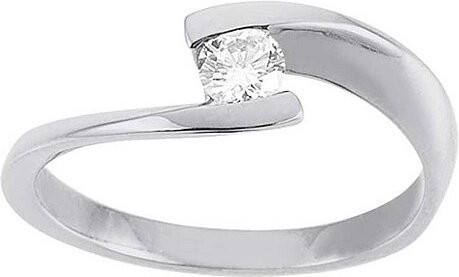 Palido Ring 585 Weißgold, Brillant, Zirkonia, Unisex - Bild 1