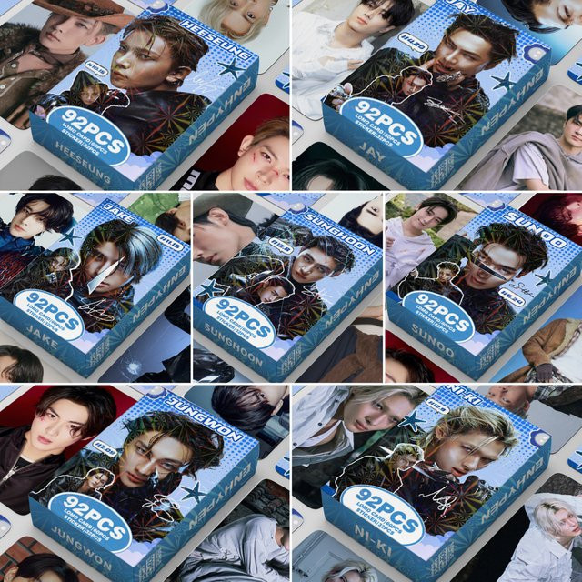JYP Entertainment Enhypen Kpop Fotokarten, 92-teiliges Set, bunt - Bild 1