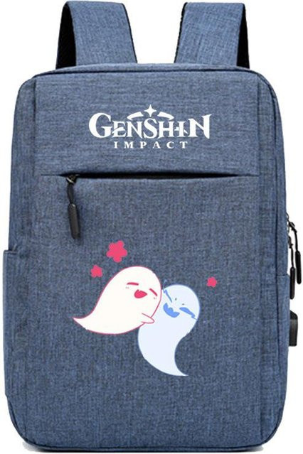 3-teiliges Schulrucksack-Set in Blau aus Oxford-Stoff mit großem Fassungsvermögen inklusive Federmäppchen und Schultergurt - Bild 1